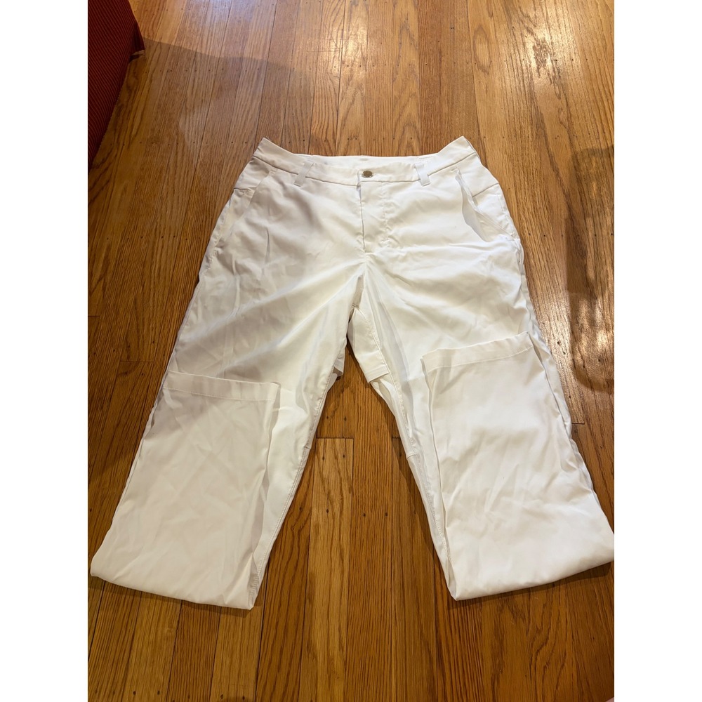 Lululemon Commission Pants Mens 31x28 White Chino Golf Trousers Slim Straight